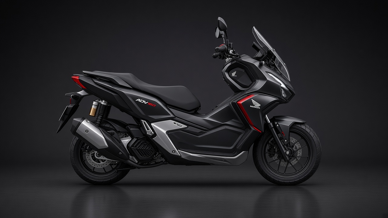 Honda ADV160 na motorcycle, side view